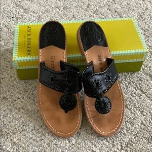 Black Patent Jack Rogers